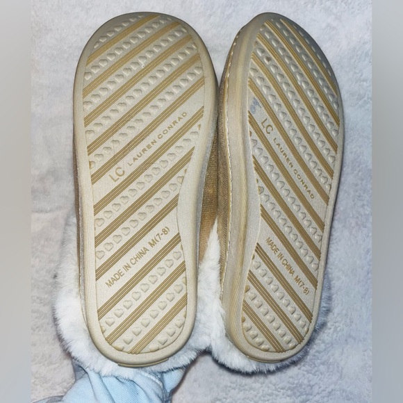 Lauren Conrad Slippers Faux Fur Lining NEW! Sz 7-8 - Picture 4 of 7